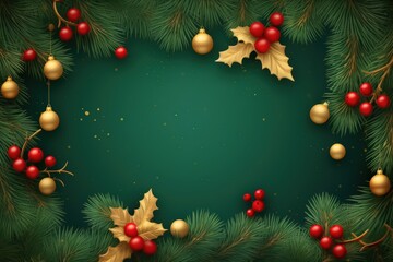 Poster - Gold & red Christmas decor