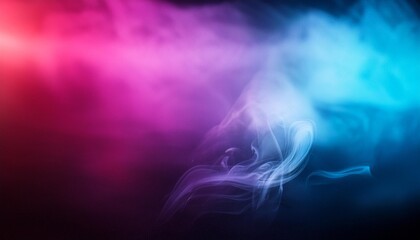 Canvas Print - abstract colorful mist background with grain unfocussed ambient neon light modern minimal wallpaper