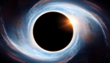 Wall Mural - black hole wormhole in space