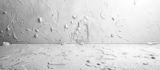 Leinwandbilder - An expansive rough white cement background with a neat appearance Ideal for an empty abstract backdrop with room for images. Creative banner. Copyspace image