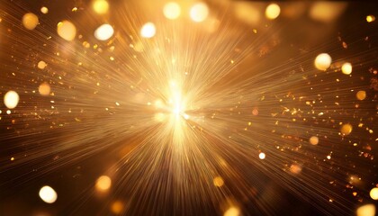 Wall Mural - fantastic abstract magical light effect with golden