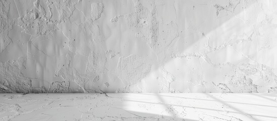 Leinwandbilder - An expansive rough white cement background with a neat appearance Ideal for an empty abstract backdrop with room for images. Creative banner. Copyspace image