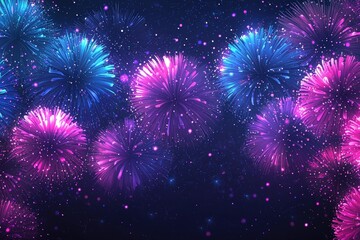 Sticker - Colorful fireworks display