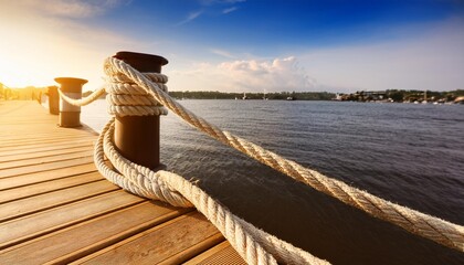 Poster - rope on the dock