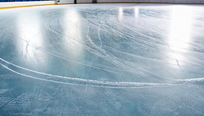 Wall Mural - ice frozen rink in winter season