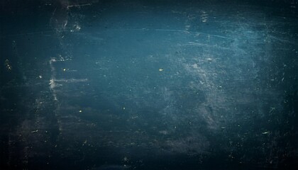 Wall Mural - distressed overlay dust scratches filter smeared dirt stains on dark blue weathered surface distressed chalkboard texture design