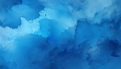 Poster - blue water color background with paint blotchiness