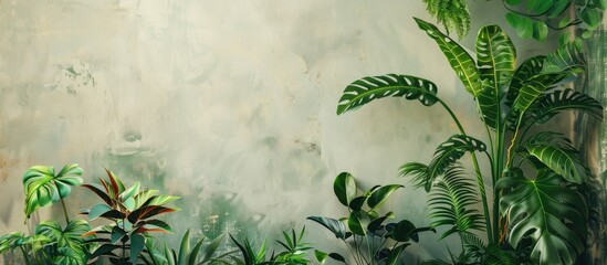 Leinwandbilder - Green abstract background suitable for adding text or images with space for copy