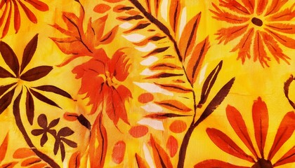 yellow orange tribal hawaiian cotton print background 16 9