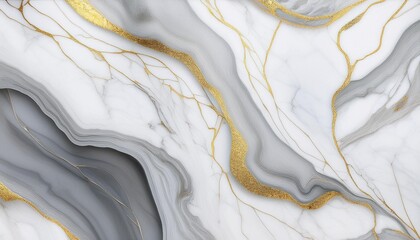 abstract grey white marble background with golden veins artificial stone texture modern wallpaper