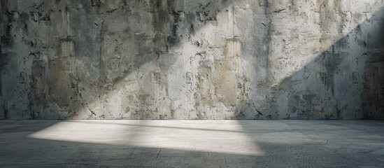 Poster - A creative design with a natural light background showcasing a concrete texture for use in banners flyers posters or interior settings with ample copy space image