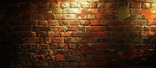 Leinwandbilder - Ideal for cover pages a brick wall background with ample copy space image