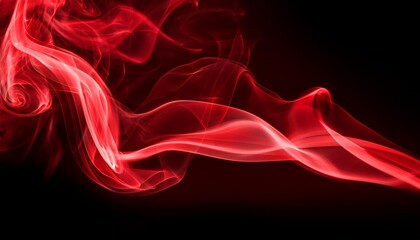 Wall Mural - abstract red smoke on black background