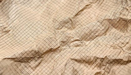 Sticker - old crumpled or wrinkled graph paper texture