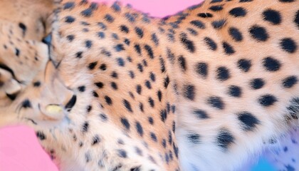 Sticker - cheetah animal abstract wallpaper in pastel colors generative ai