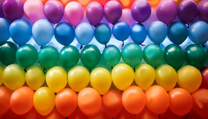 Canvas Print - rainbow party balloons wallpaper background 004