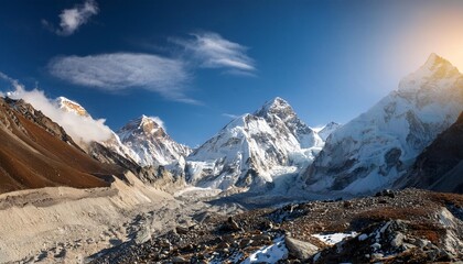 Wall Mural - hiking to everest base camp himalayas