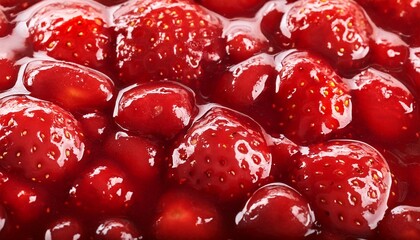 Poster - the texture of strawberry jam