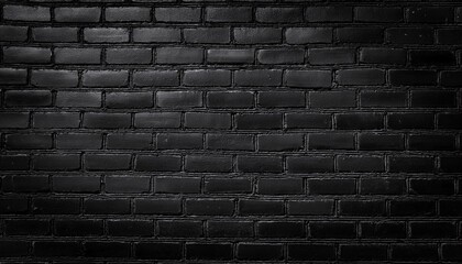 Wall Mural - black background brick wall texture