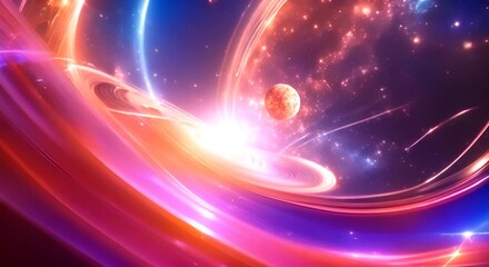 Wall Mural - space and galaxy light speed travel elements seamless looping overlay virtual video animation backgr