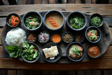 Wall Mural - Khmer Food, Served On A Table