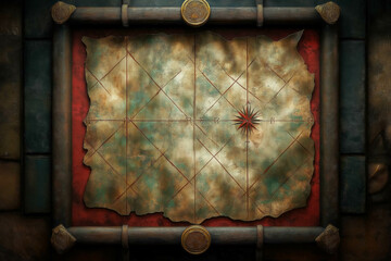 Wall Mural - Pirate Map Background