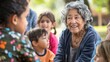 © Anna - An older woman mentoring young children, offering guidance and support