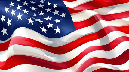 Memorial day background with national flag of United States. National holiday of the USA. Vector illustration. generative ai