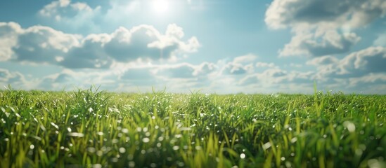 Leinwandbilder - Grassy field ideal for photos and videos with copy space image available