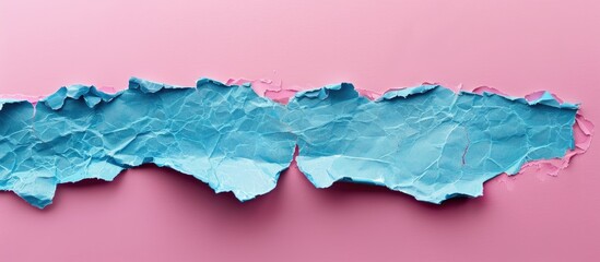 Apply now message on torn blue paper against a pink backdrop with a conceptual apply now symbol providing a designated area for additional content or text in the image