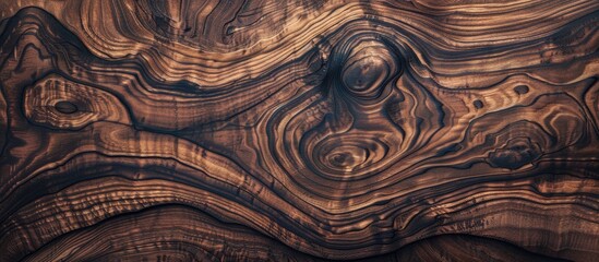 Poster - High quality background with a detailed walnut wood texture perfect for copy space image