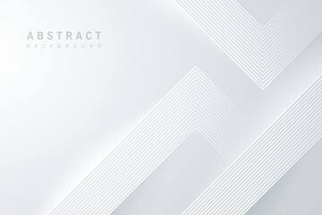 Wall Mural - abstract grey background with modern 3d transparent lines