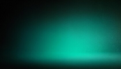 black green teal empty space grainy noise grungy texture color gradient rough abstract background shine bright light and glow template