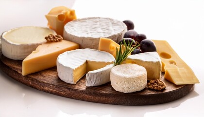 delicious fresh cheese cheese board platter with different sorts of cheese