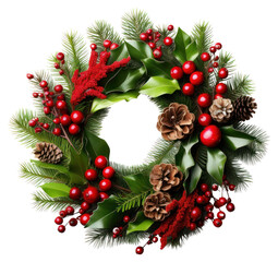 Poster - PNG Festive holiday wreath decoration