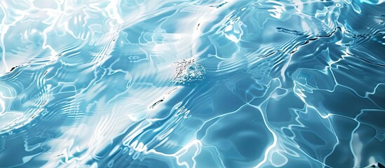 Leinwandbilder - Blue and white pool water creating a soothing backdrop with copy space image