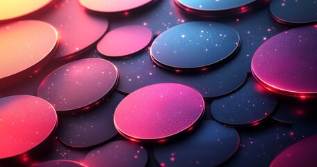 Poster - The colorful gradient poster banner features dynamic fluid elements depicted in futuristic geometric shapes. The image includes a modern illustration with a dynamic fluid object element.