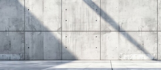 Fototapete - White concrete wall background with copy space image for texture or paper display