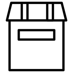 Poster - Archive Box Cargo Line Icon