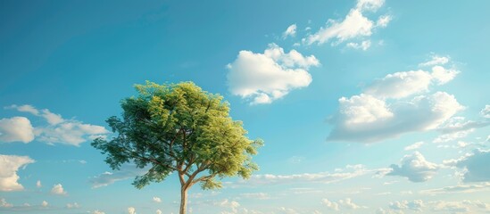 Leinwandbilder - Resin tree against sky backdrop serving as raw material for industries like matches plastics varnishes paints inks and cosmetics with copy space image