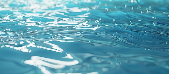 Leinwandbilder - Blue swimming pool background with copy space image