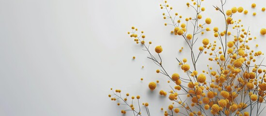 Wall Mural - Fresh corn on a plain white backdrop with copy space image