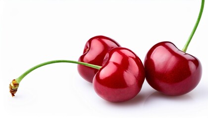 Wall Mural - cherry isolated cherry on white cherries isolated on white background