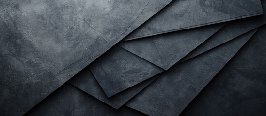 Fototapete - Top view of blank paper sheets on a dark textured background ideal for design showcase with copy space image