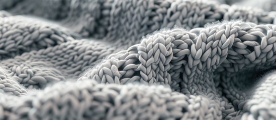 Poster - Close up of textured knitted jersey background perfect for a copy space image