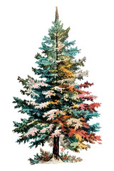 Wall Mural - PNG Christmas tree christmas art christmas tree.