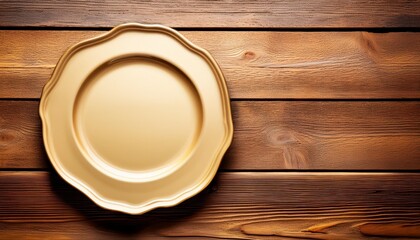 plate on a wooden background