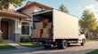 © Andrew505 - Residential Moving Service: Professional Movers Loading Furniture into Truck for Efficient Home Relocation