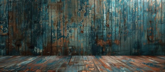 Aufkleber - Old weathered wooden wall with rustic charm perfect as a copy space image