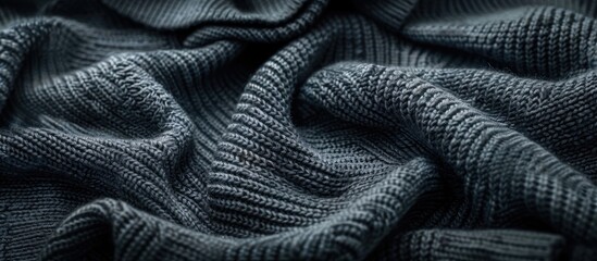 Aufkleber - Close up shot of abstract knitted jersey fabric as a background with ample copy space image